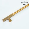 Modern brass appliance Pull with a brushed nickel finish, creating a sleek and contemporary look
