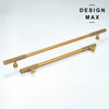 Modern brass appliance T Knob with a curved handle, adding a touch of sophistication

