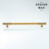 Modern brass appliance Pull with a curved handle, adding a touch of sophistication
 