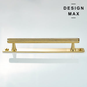 Brisa Matte Brass Cabinet Pull with Backplate Large Pull - 200220192 / Matte Brass Brisa Matte Brass Cabinet Pull with Backplate Large Pull - 200220192 / Matte Brass