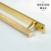 Elegant polished brass cabinet handle with rectangular backplate

