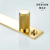 Knurled brass knob and gold backplate for modern furniture hardware

