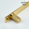 Polished brass knurled knob shown with gold backplate detail


