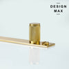 Luxury brass knurled knob featuring gold backplate detail


