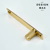 Brisa brass knob with knurled grip and luxurious gold backplate

