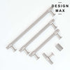 Brisa Satin Silver Knurled Knob and Pull for Kitchen Cabinets
