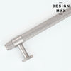 Luxury Satin Silver Knurled Cabinet Knob and Pull Set
