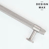 Knurled Satin Silver Brisa Knob and Pull for Cabinets