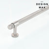 Modern Brisa Satin Silver Knurled Drawer Knob and Pull