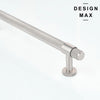 Satin Silver Knurled Cabinet Hardware Knob and Pull