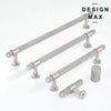 Stylish Brisa Satin Silver Knurled Cabinet Knob and Pull
