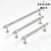 Brisa Satin Silver Knurled Cabinet Pull Handle and Knob