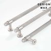Knurled Satin Silver Cabinet Knob and Drawer Pull