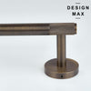Technical drawing of a modern stainless steel toilet paper holder weighing 245 grams.