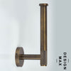 Antique brass stainless steel toilet tissue dispenser showcasing sturdy wall-mount construction.