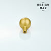 Modern brass cabinet knobs with a brushed nickel finish, creating a sleek and contemporary look
