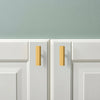 Functional brass cabinet knobs with a comfortable grip