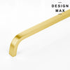 Stylish gold cabinet handle for furniture upgrades  

