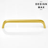 Cara Smooth Gold Cabinet Pull in matte brass finish  
