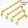 Contemporary gold cabinet handle design  

