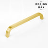 Smooth brass bar pull for modern cabinetry  
