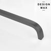 Modern dark metal handle for furniture  
