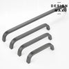 Sleek gunmetal drawer pull for contemporary interiors  
