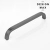 Brushed gunmetal drawer handle in solid brass  
