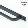 Modern black cabinet pull for kitchen drawers