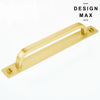 Stylish brass cabinet handle with backplate design