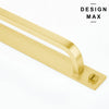 Contemporary brass cabinet hardware with backplate