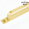 Smooth matte brass drawer pull with plate