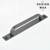 Stylish gray cabinet handle with backplate design