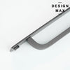 Minimalist metallic gray drawer pull with plate