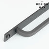 Sleek metallic gray cabinet door handle
