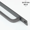 Contemporary gray cabinet hardware with backplate