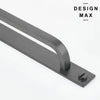 Modern gray cabinet pull for kitchen drawers