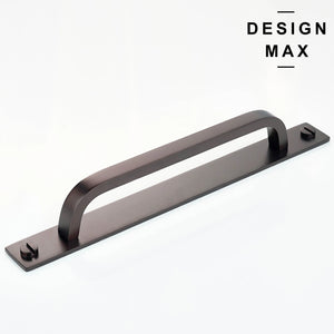 Stylish bronze cabinet handle with backplate design