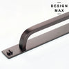 Contemporary bronze cabinet hardware with backplate
