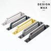 Cara smooth satin silver cabinet pull with backplate