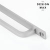 Minimalist satin silver drawer pull with plate