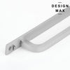 Contemporary silver cabinet hardware with backplate
