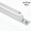 Sleek satin silver cabinet door handle