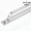 Smooth satin silver drawer pull with plate