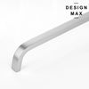 Satin nickel-style silver cabinet hardware  
