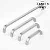 Smooth silver cabinet handle by Design Max  
