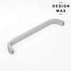 Contemporary silver cabinet handle on white background  
