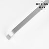 Solid brass silver drawer pull with clean lines  
