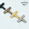 Classic brass cabinet pulls with a brushed finish offering both elegance and durability
