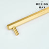 Ceres Matte Brass Hexagonal Cabinet Pull 1